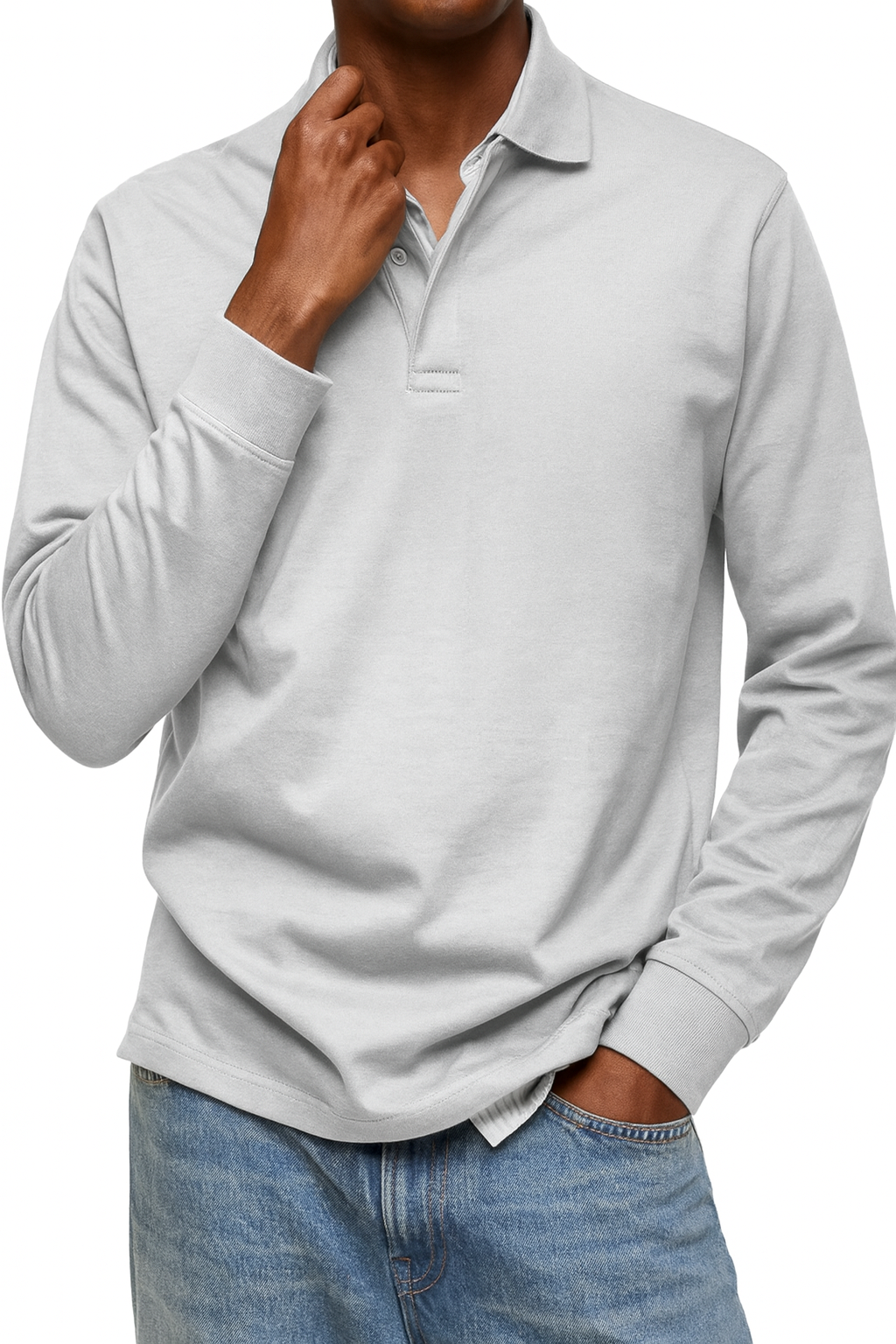 Polo Manches Longues Homme – Col Classique pour Look Décontracté