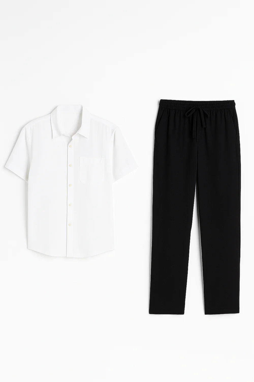 Ensemble Estival Formel pour Homme – Blanc-Noir