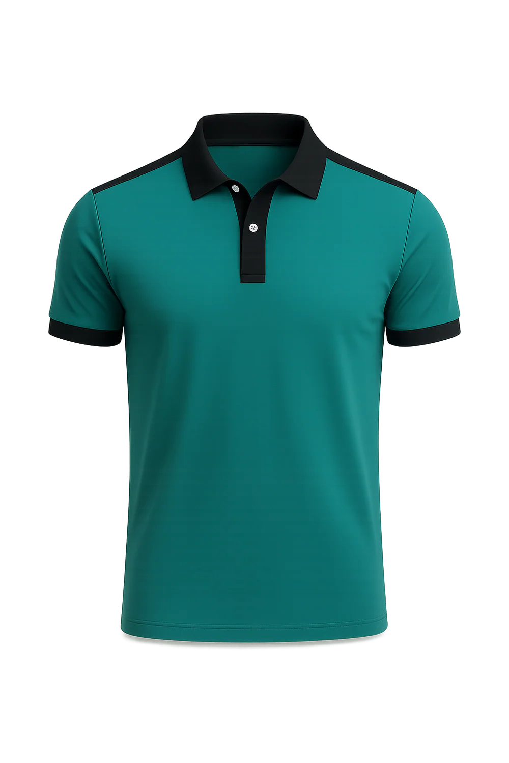 Polo de Bureau Élégant à Manches Courtes pour Homme – Turquoise