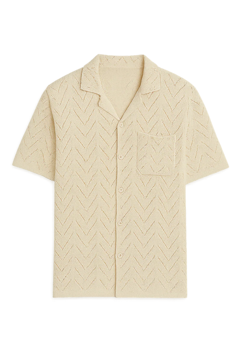 Chemise Moderne à Manches Courtes avec Col Boutonné pour Homme – Kaki