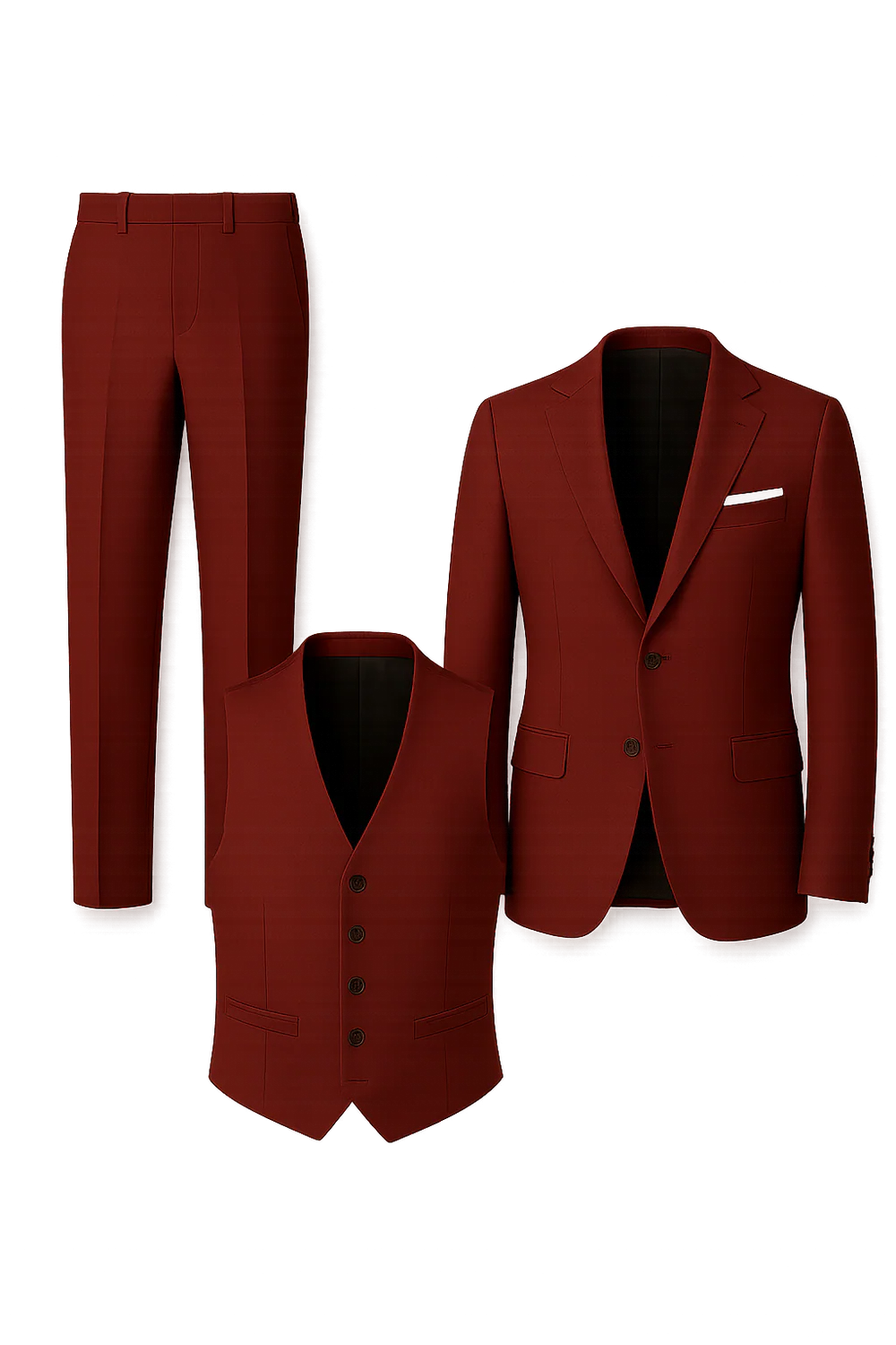 Ensemble Formel 3 Pièces pour Homme – Rouge