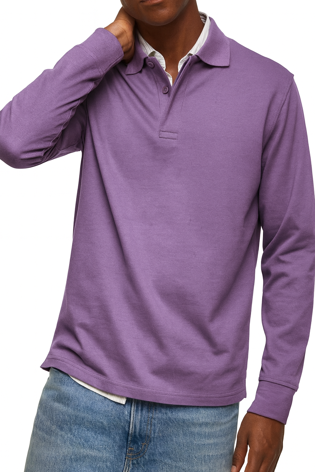 Polo Manches Longues Homme – Col Classique pour Look Décontracté