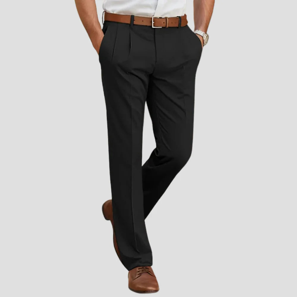 Pantalon Classique pour Homme – Coupe Droite Moderne avec Plis sur le Devant