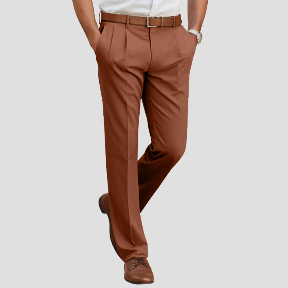 Pantalon Classique pour Homme – Coupe Droite Moderne avec Plis sur le Devant