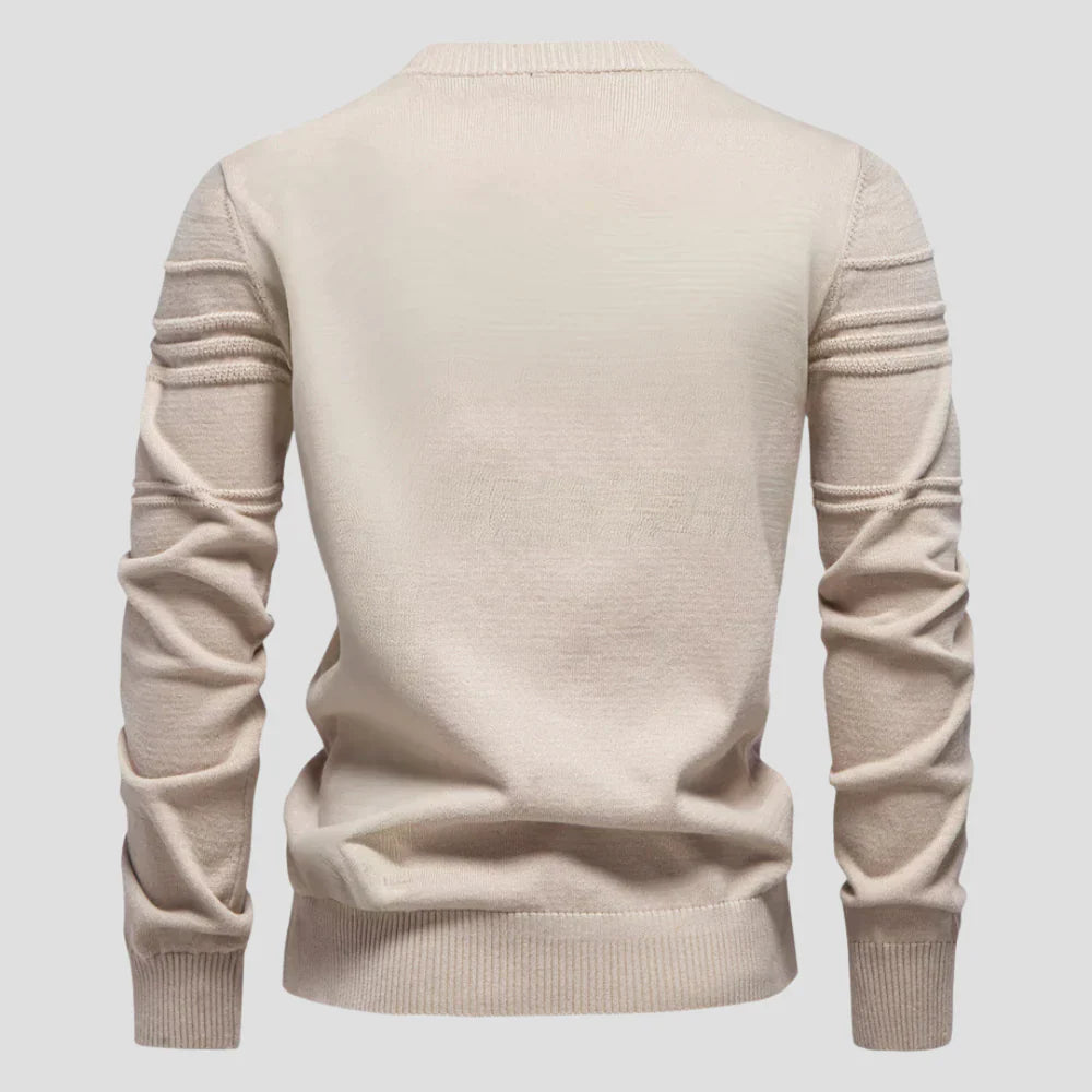Pull Zippé Classique pour Homme avec Détails Raffinés