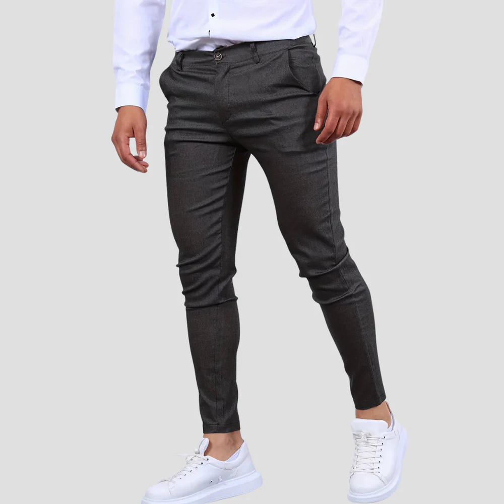 Pantalon Slim Classique pour Homme avec Détails Raffinés