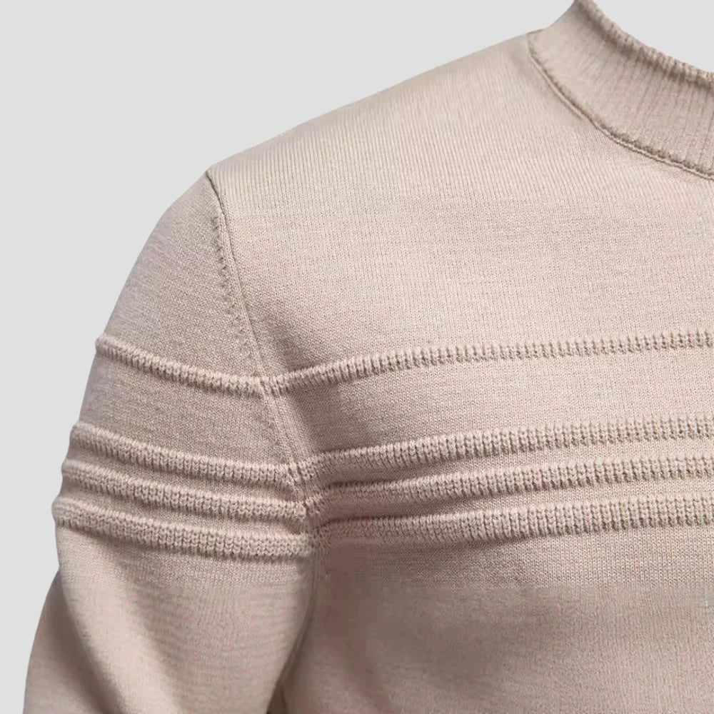 Pull Zippé Classique pour Homme avec Détails Raffinés
