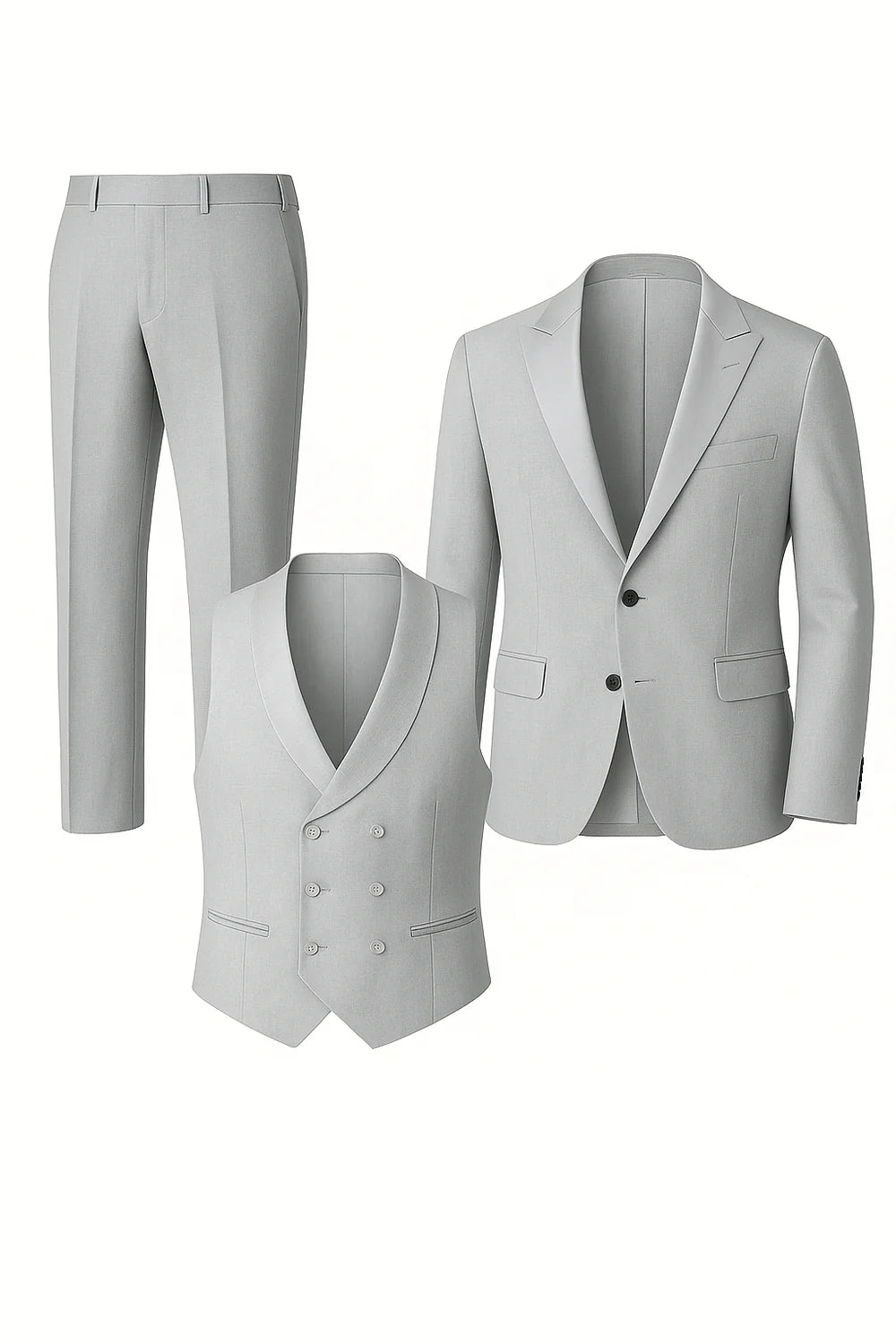 Costume d'affaires moderne 3 pièces pour hommes – Gris