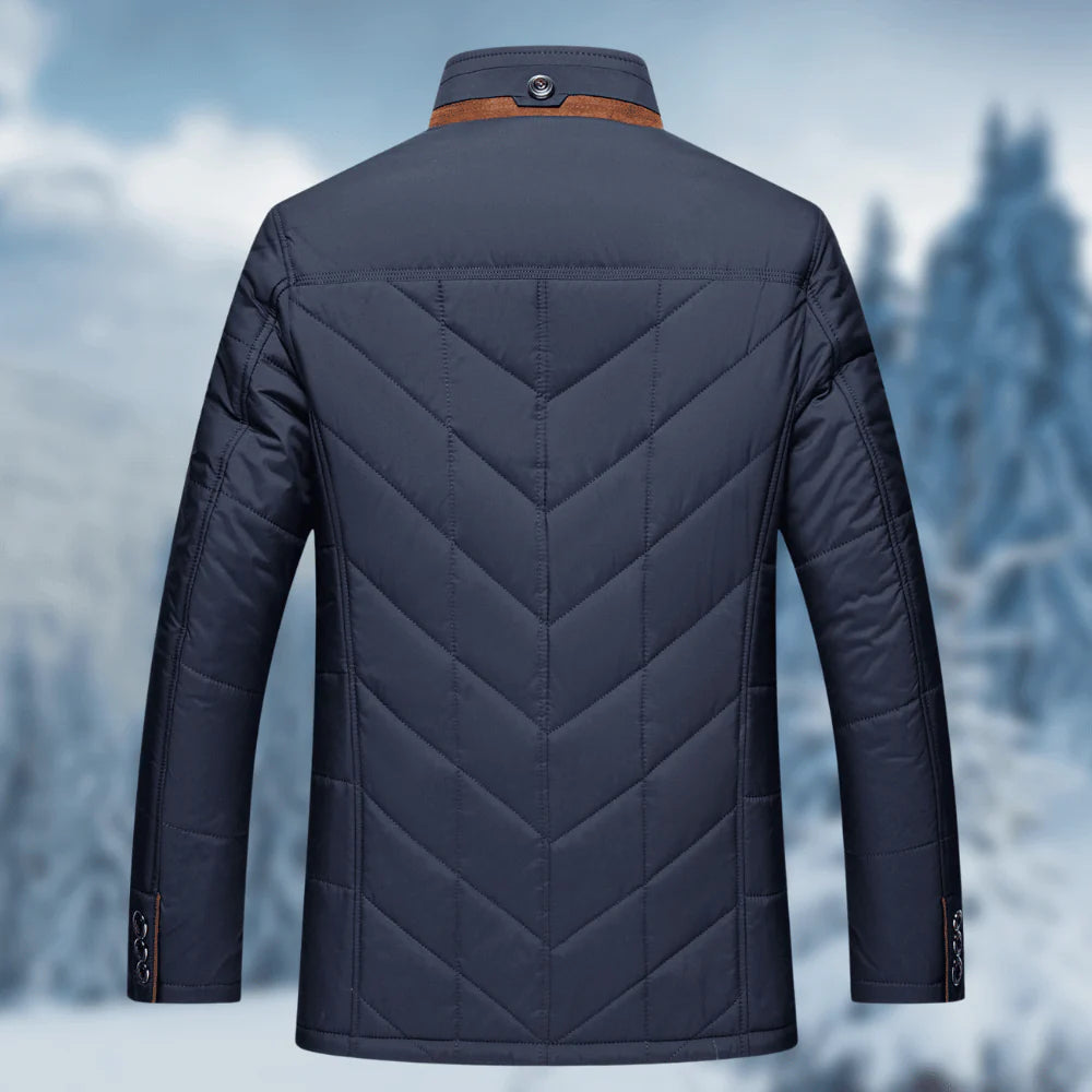Manteau d’Hiver Matelassé Homme – Design Moderne à Col Montant