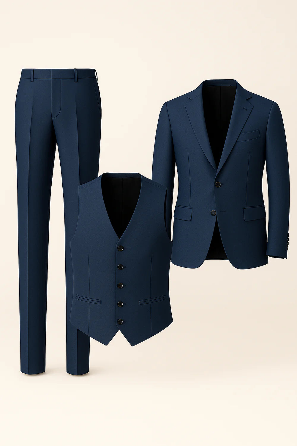 Ensemble Formel Classique 3 Pièces pour Homme – Bleu