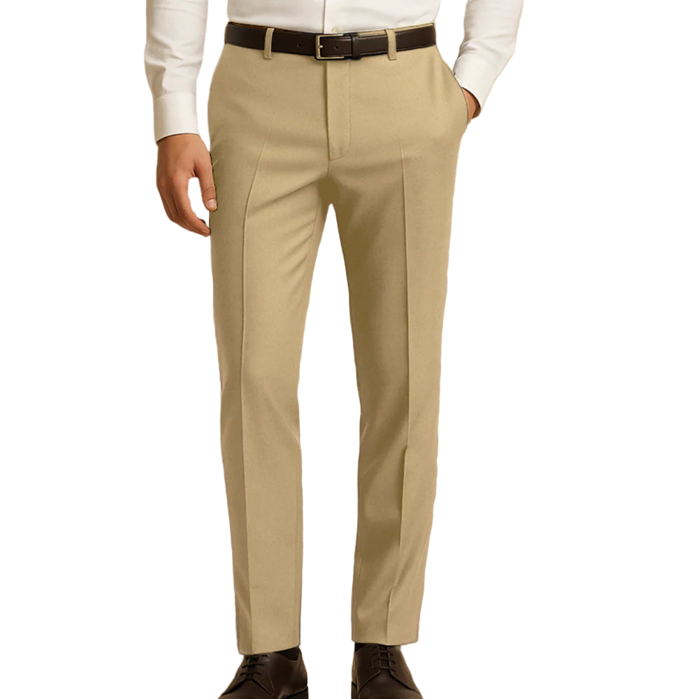 Pantalon Habillé pour Homme – Coupe Droite avec Détails Raffinés