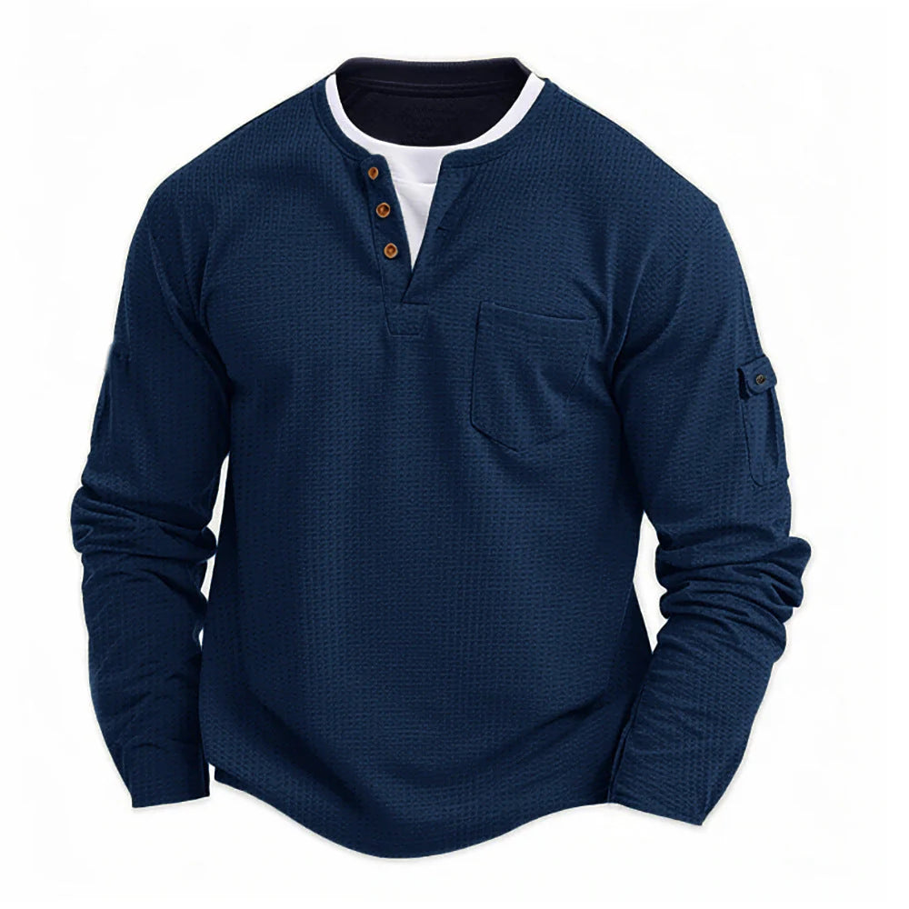 Chemise Manches Longues Homme – Design Boutonné Moderne Décontracté
