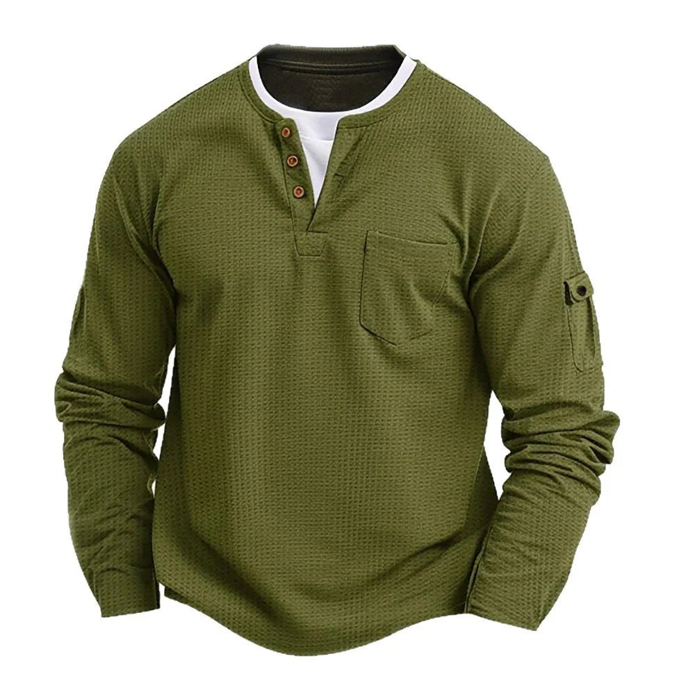 Chemise Manches Longues Homme – Design Boutonné Moderne Décontracté