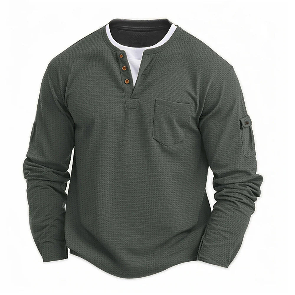 Chemise Manches Longues Homme – Design Boutonné Moderne Décontracté