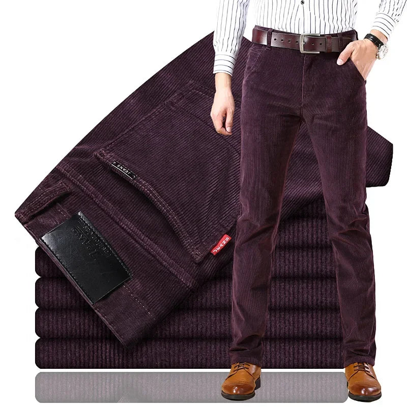Pantalon Velours Côtelé Homme – Coupe Droite Intemporelle Texturée