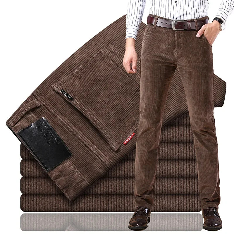 Pantalon Velours Côtelé Homme – Coupe Droite Intemporelle Texturée