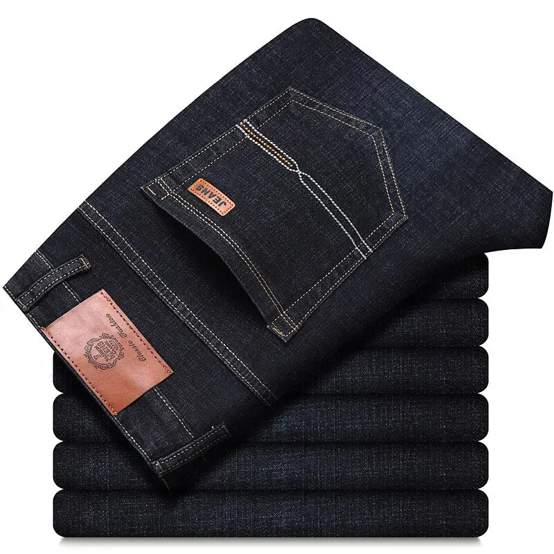 Jean Classique Homme – Coupe Droite Intemporelle avec Surpiqûres