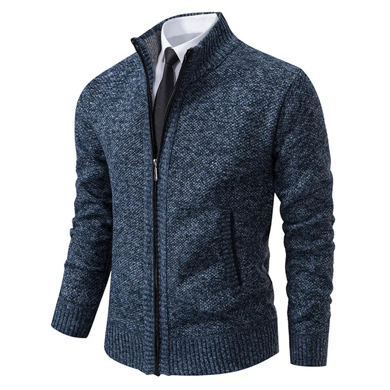 Pull Zippé Homme – Maille Raffinée avec Finition Moderne
