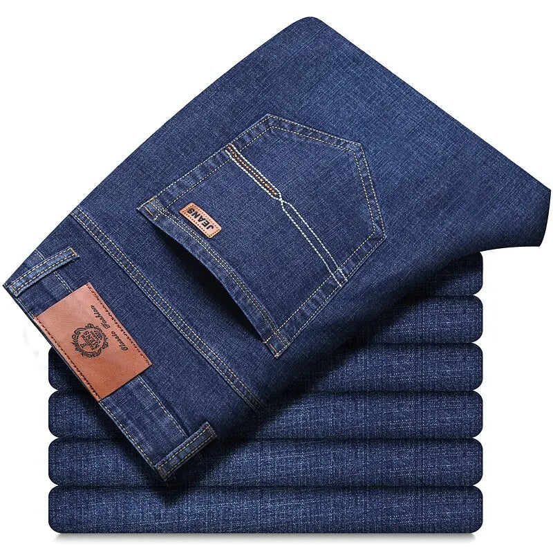 Jean Classique Homme – Coupe Droite Intemporelle avec Surpiqûres