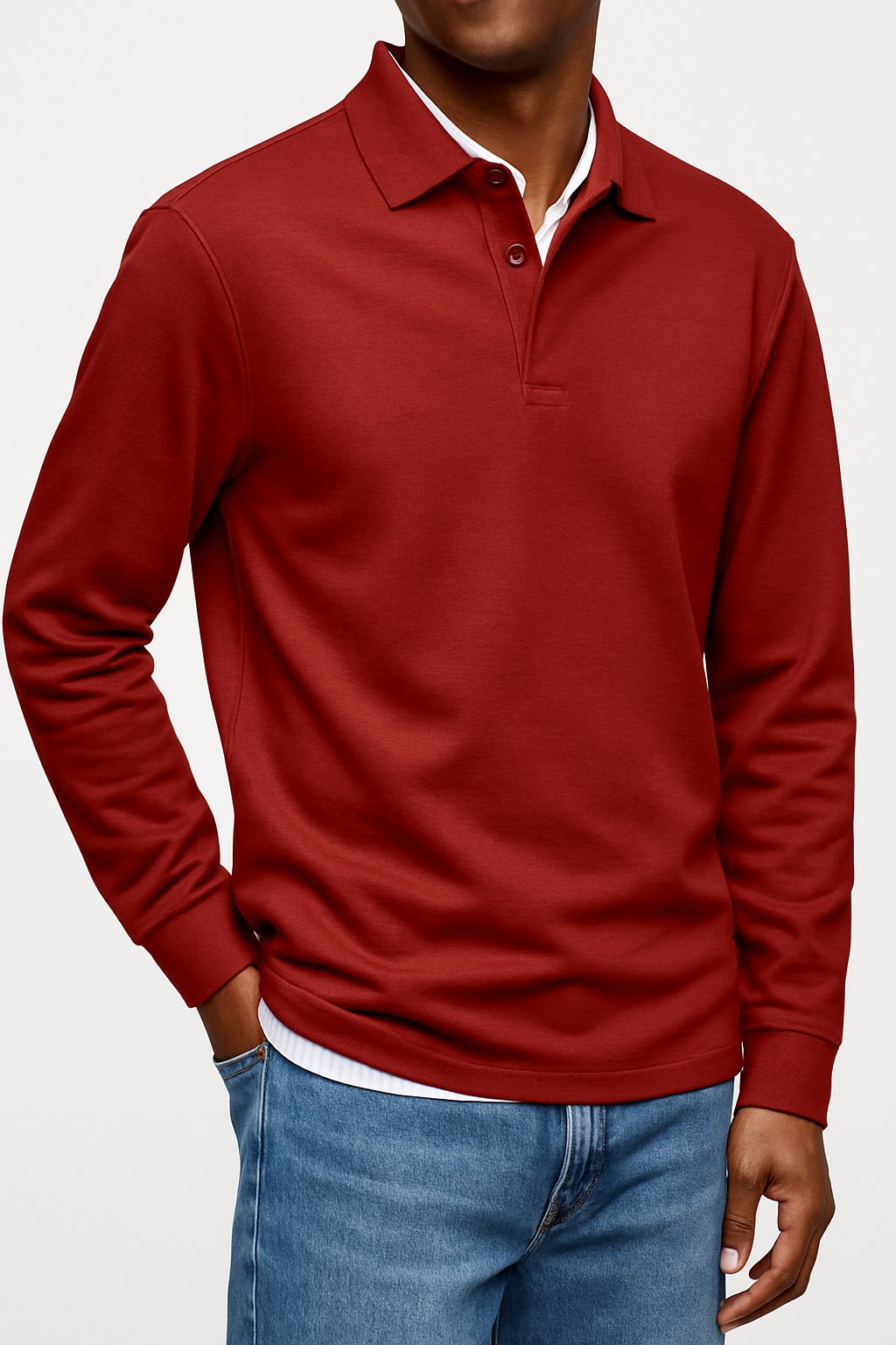 Polo Manches Longues Homme – Col Classique pour Look Décontracté