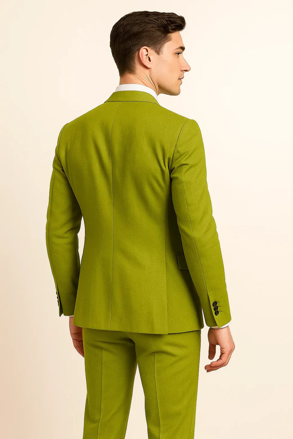 Costume Élégant Trois Pièces pour Homme – Vert
