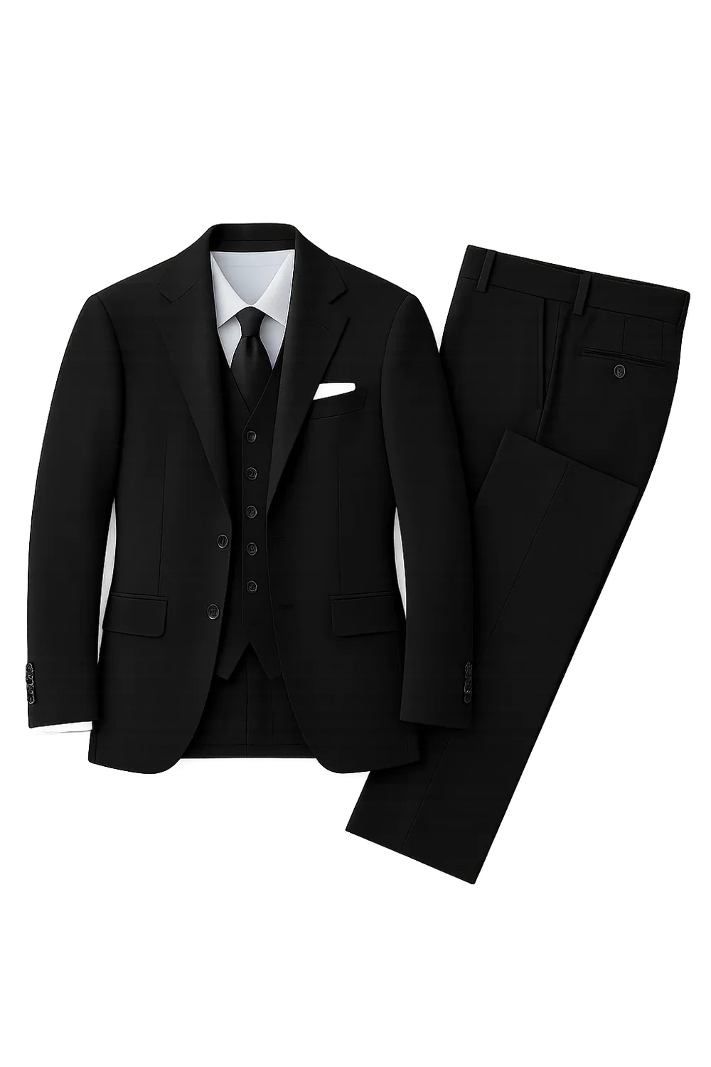 Costume Élégant Trois Pièces pour Homme – Noir