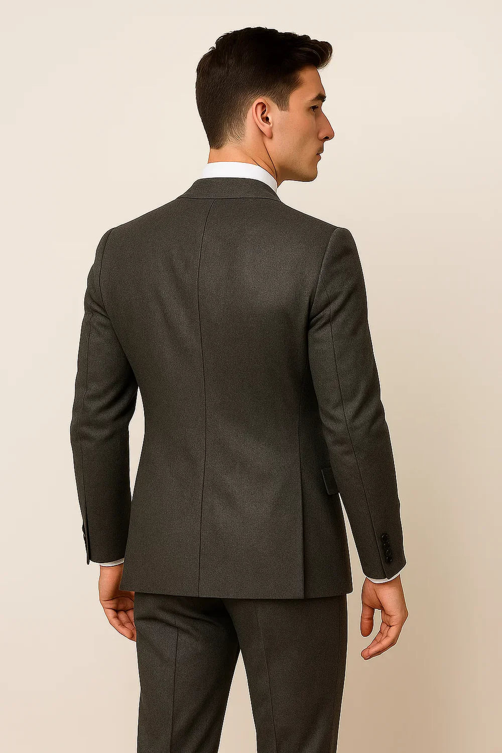 Costume Élégant Trois Pièces pour Homme – Gris foncé
