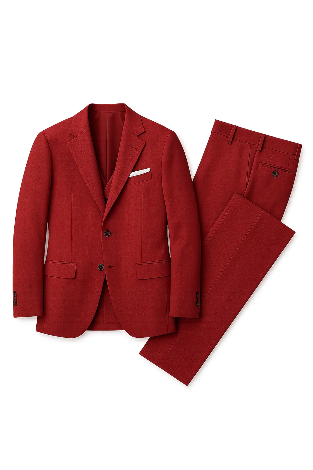 Costume Élégant Trois Pièces pour Homme – Rouge