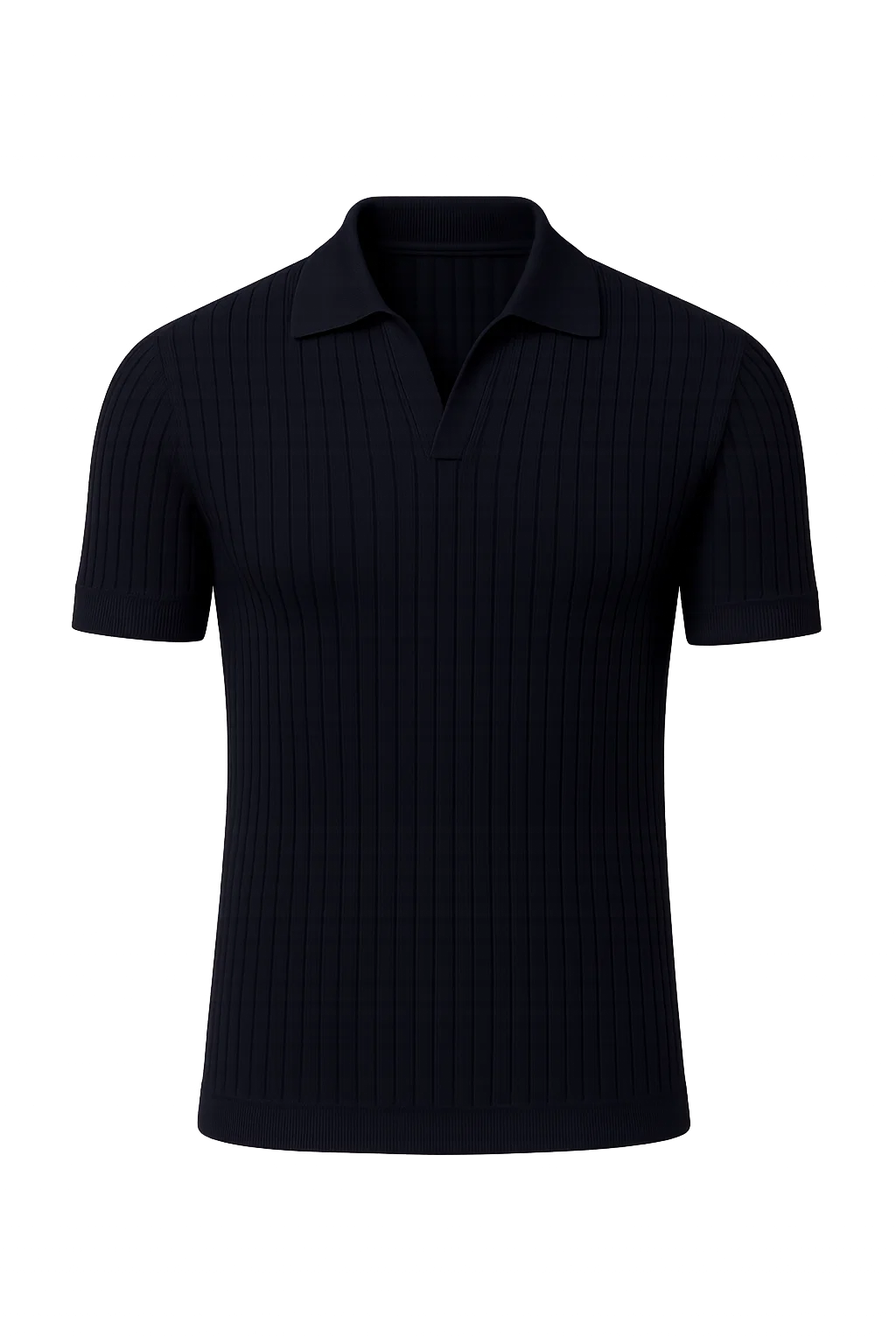 Polo Ajusté d'Été Classique pour Homme – Bleu foncé
