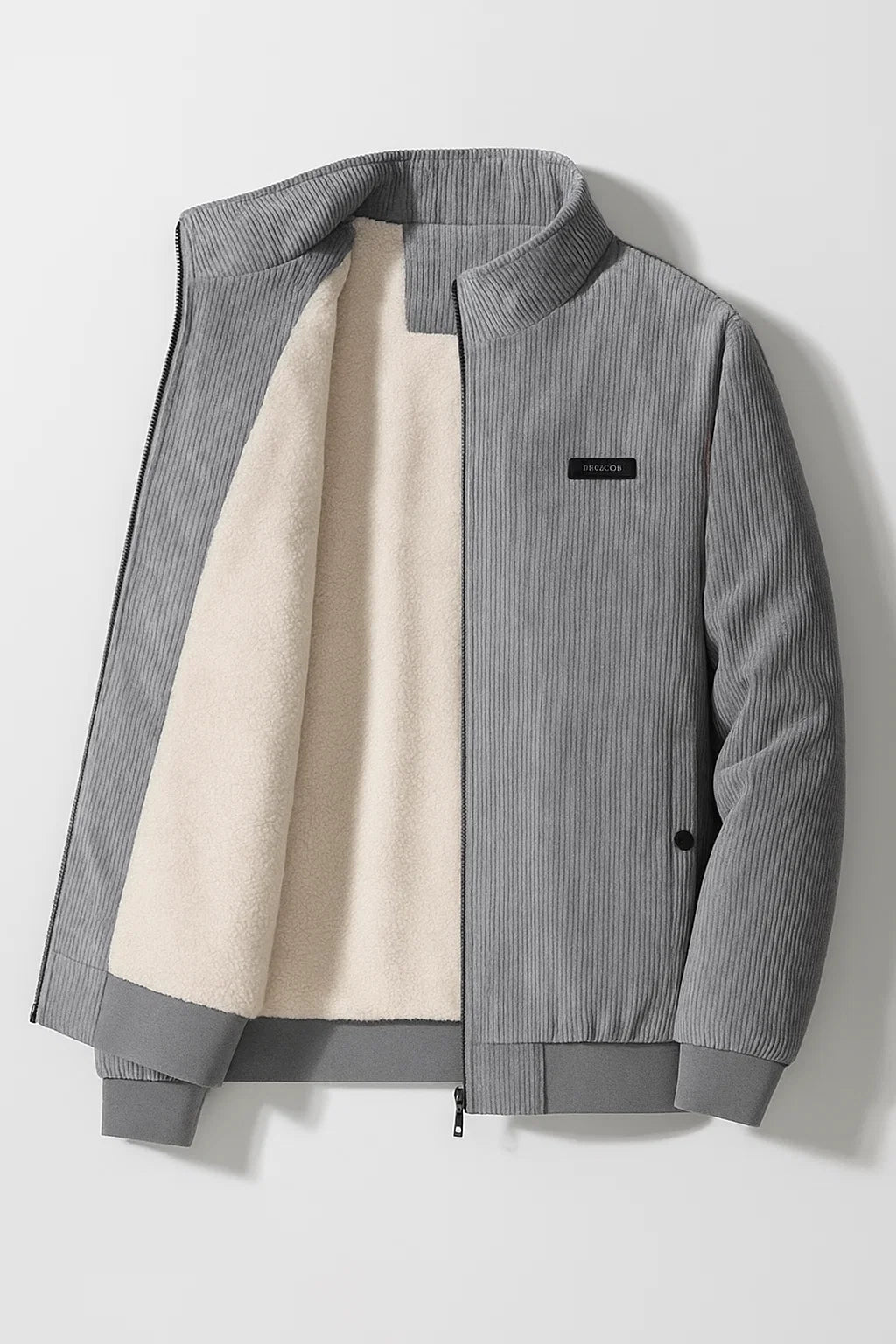 Veste en Velours Côtelé pour Homme au Style Vintage Élégant – Gris