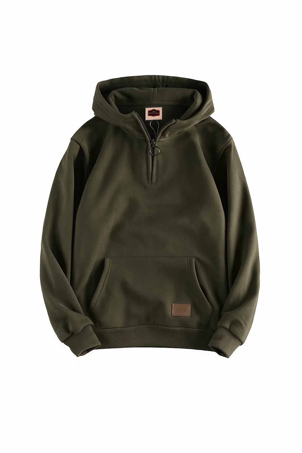 Sweat à Capuche pour Homme au Style Vintage – Vert Foncé