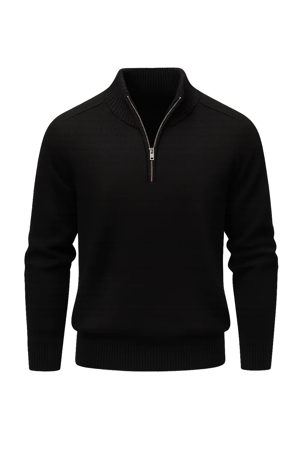 Pull Zip Tendance Smart-Casual pour Homme - Noir
