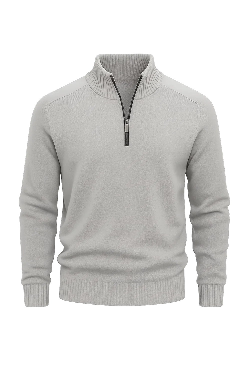 Pull Zip Tendance Smart-Casual pour Homme - Gris foncé