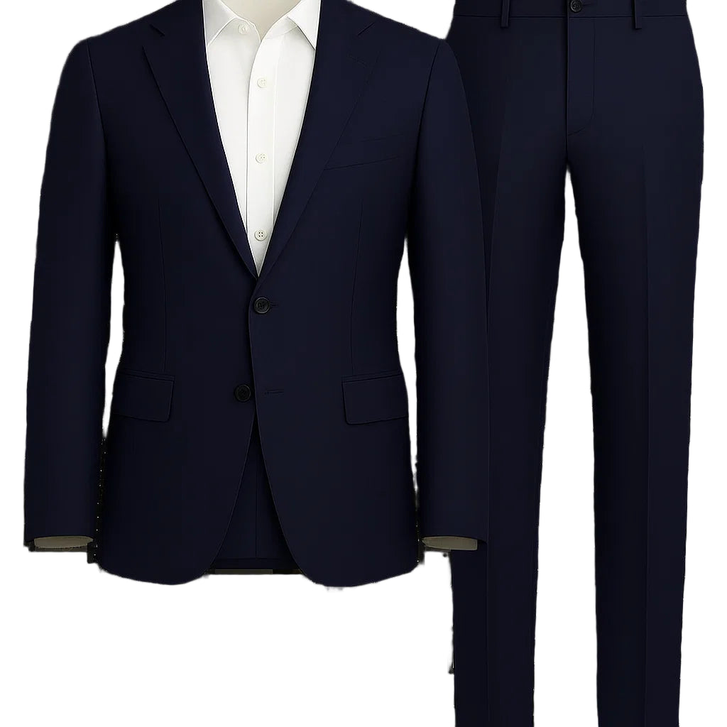 Costume Classique Ajusté pour Homme – Bleu marine