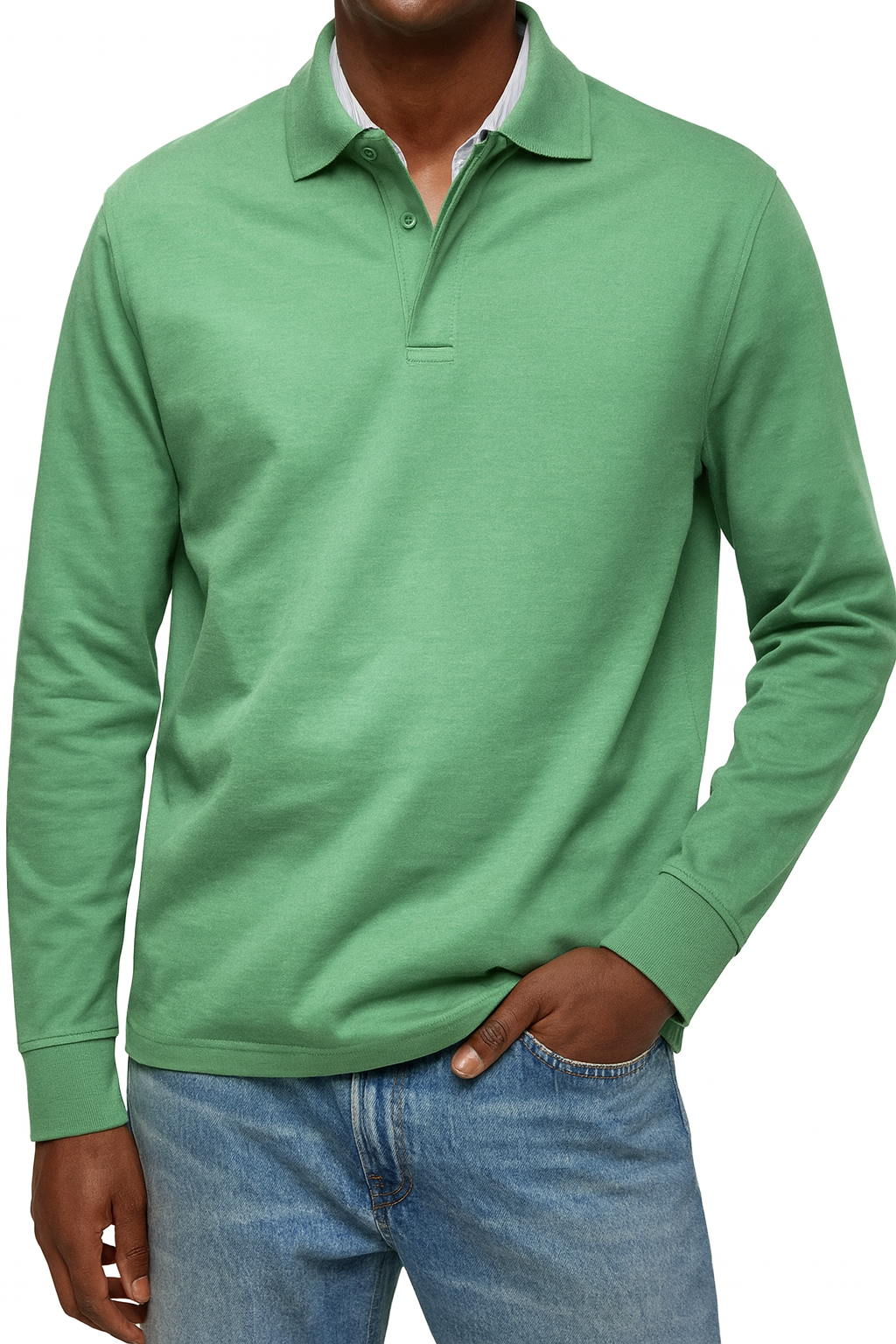 Polo Manches Longues Homme – Col Classique pour Look Décontracté