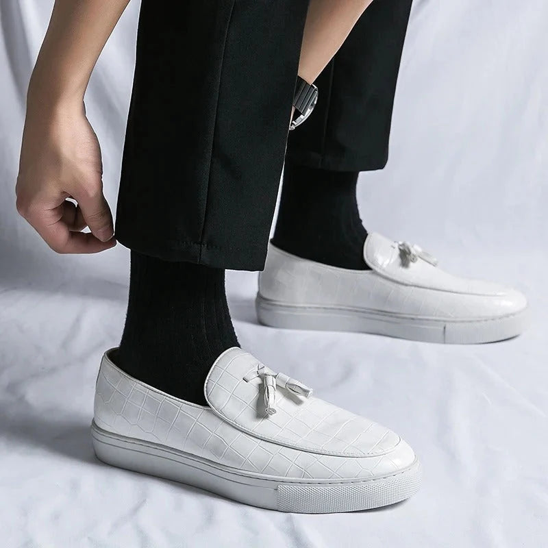 Mocassins en peau de crocodile pour hommes