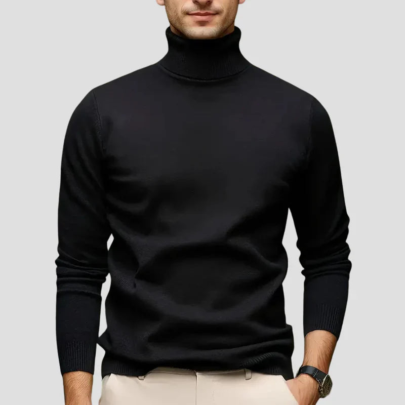 Pull à Col Roulé Classique pour Homme – Maille Élégante Quotidienne