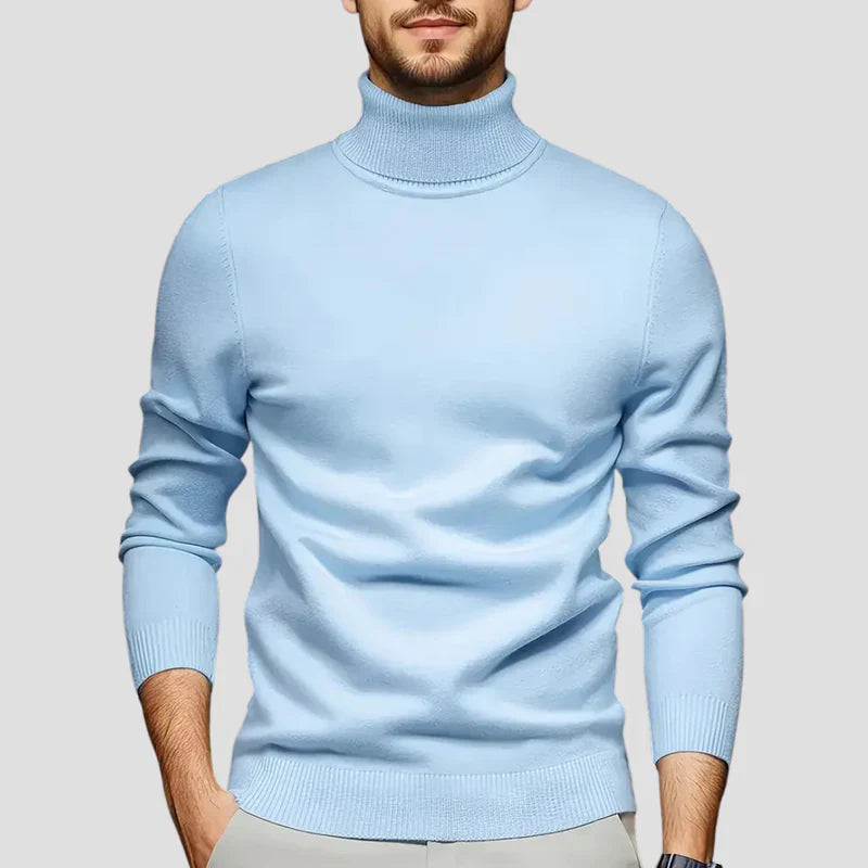 Pull à Col Roulé Classique pour Homme – Maille Élégante Quotidienne