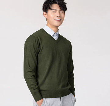 Pull Col V Moderne pour Homme – Style Classique du Quotidien