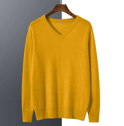 Pull Col V Moderne pour Homme – Style Classique du Quotidien