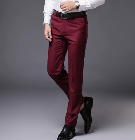 Pantalon Habillé pour Homme – Coupe Droite avec Détails Raffinés