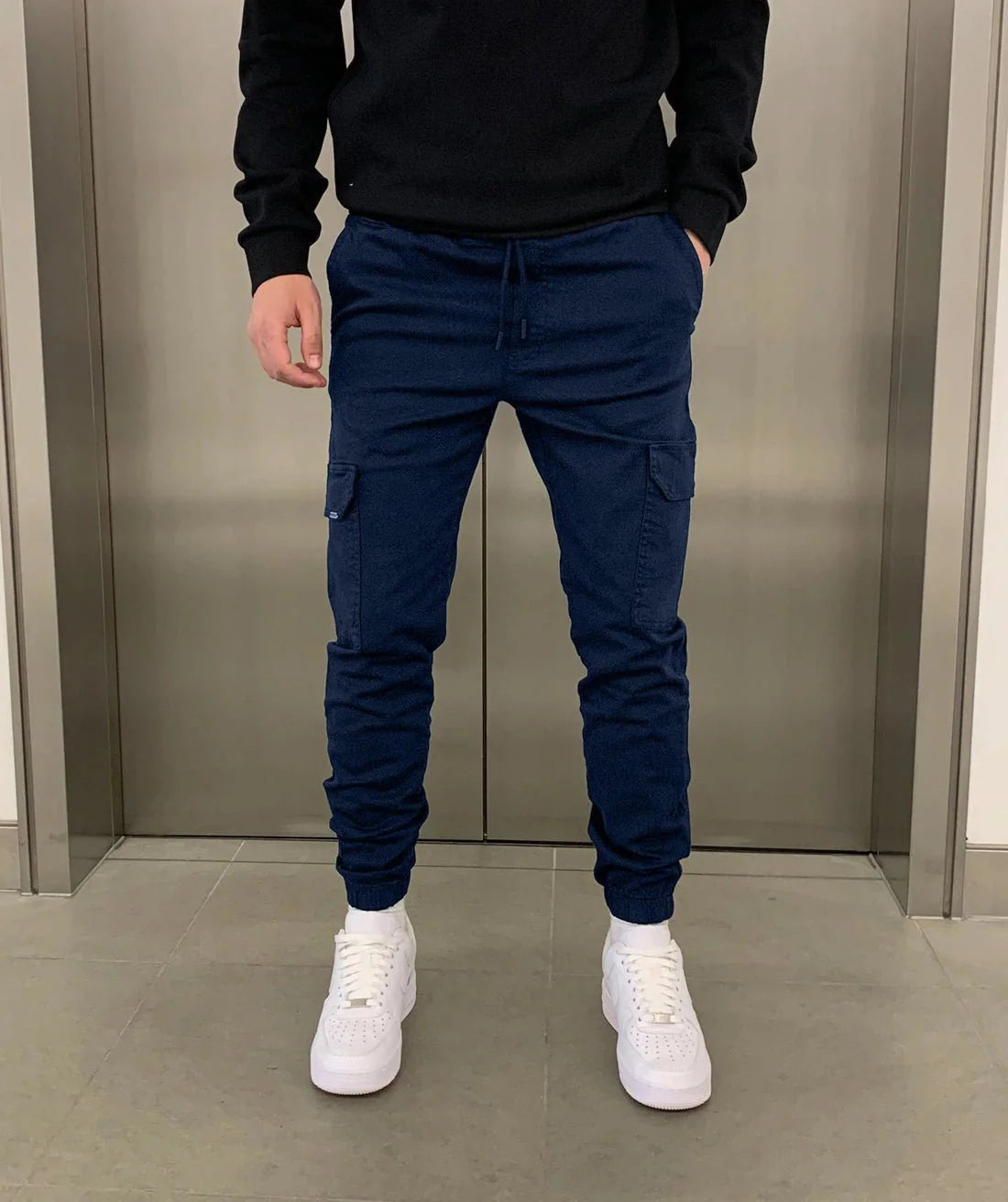 Pantalon Jogger Cargo Homme – Design Utilitaire Moderne à Taille Ajustée