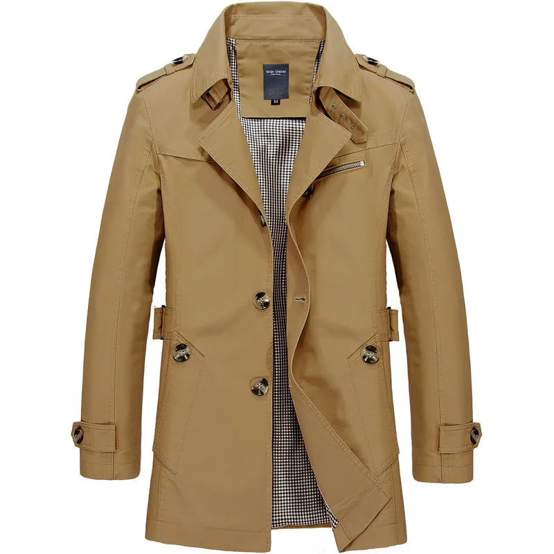 Manteau d’Hiver Homme Business Smart-Casual – Kaki