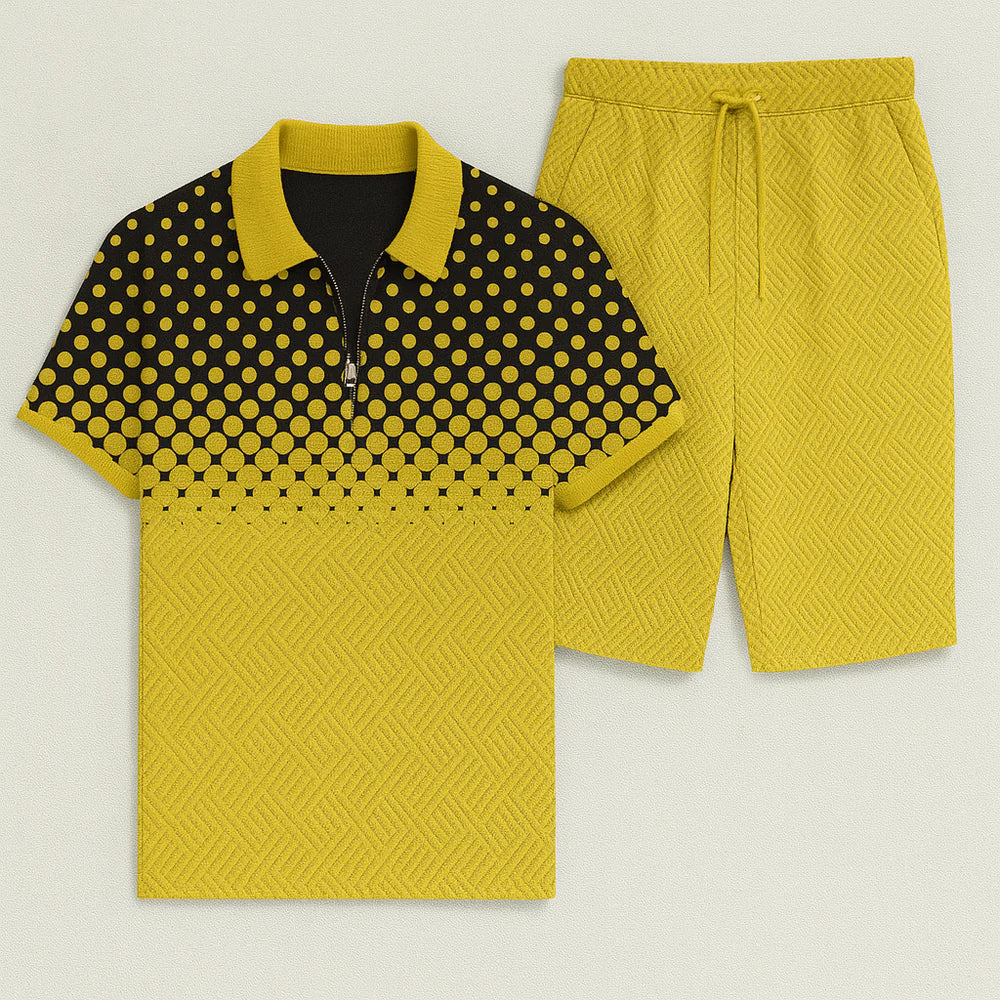 Ensemble Décontracté Moderne pour Homme avec Imprimé Tendance – Jaune