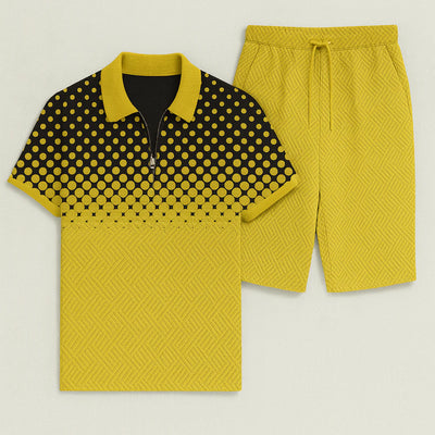 Ensemble Décontracté Moderne pour Homme avec Imprimé Tendance – Jaune