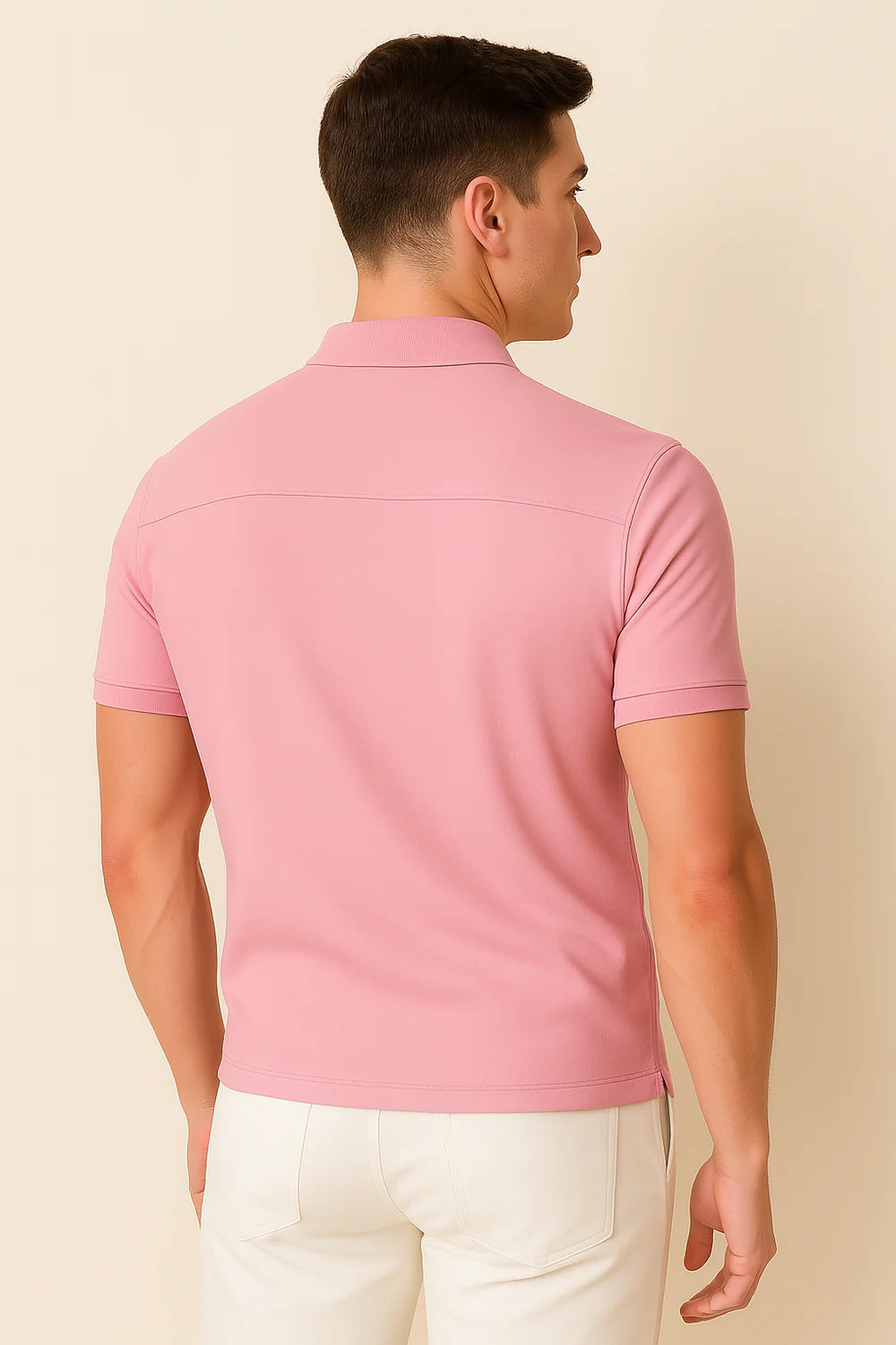 Polo Décontracté Élégant pour Homme – Rose