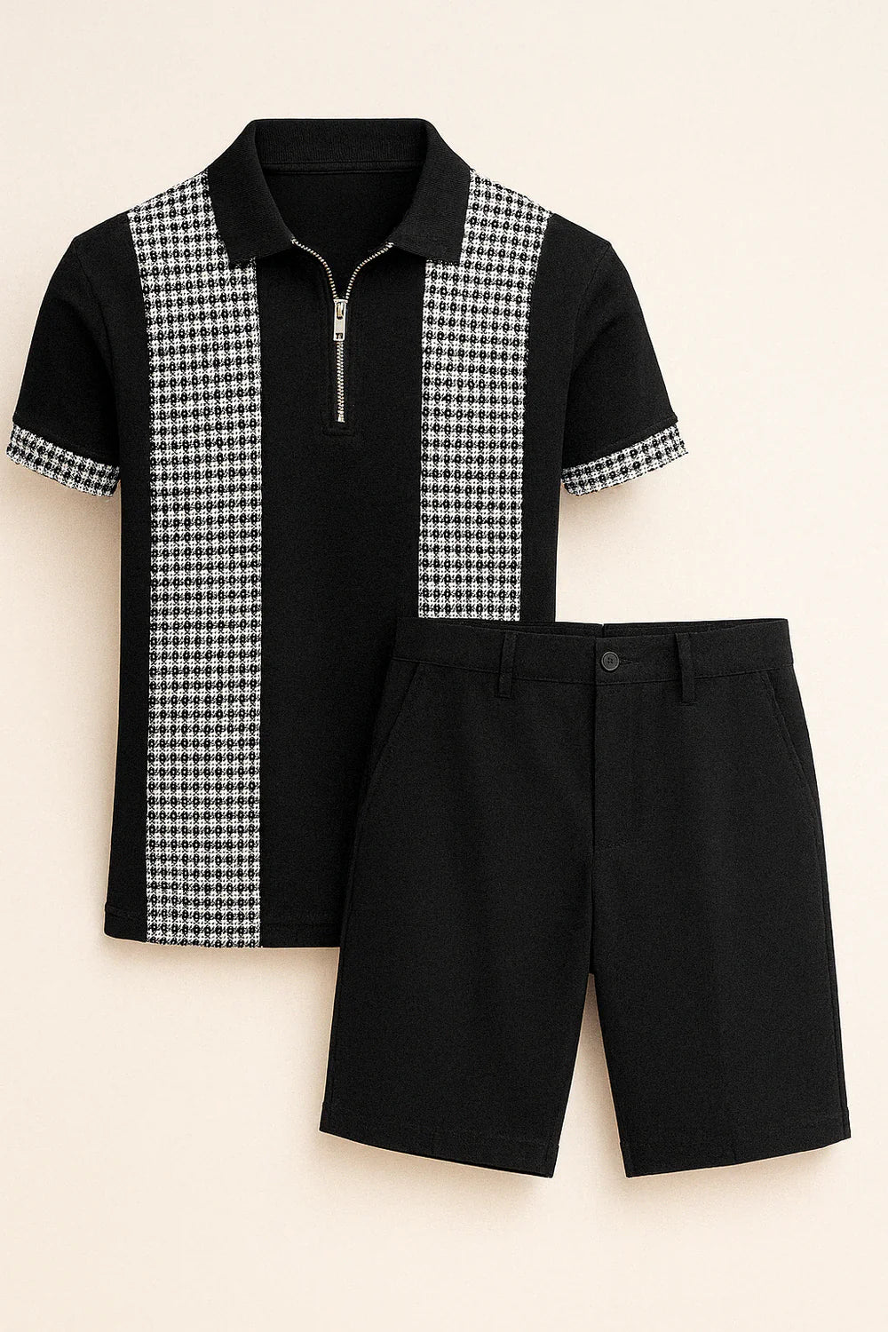 Ensemble Tendance pour Homme pour l'Été – Rayé Noir