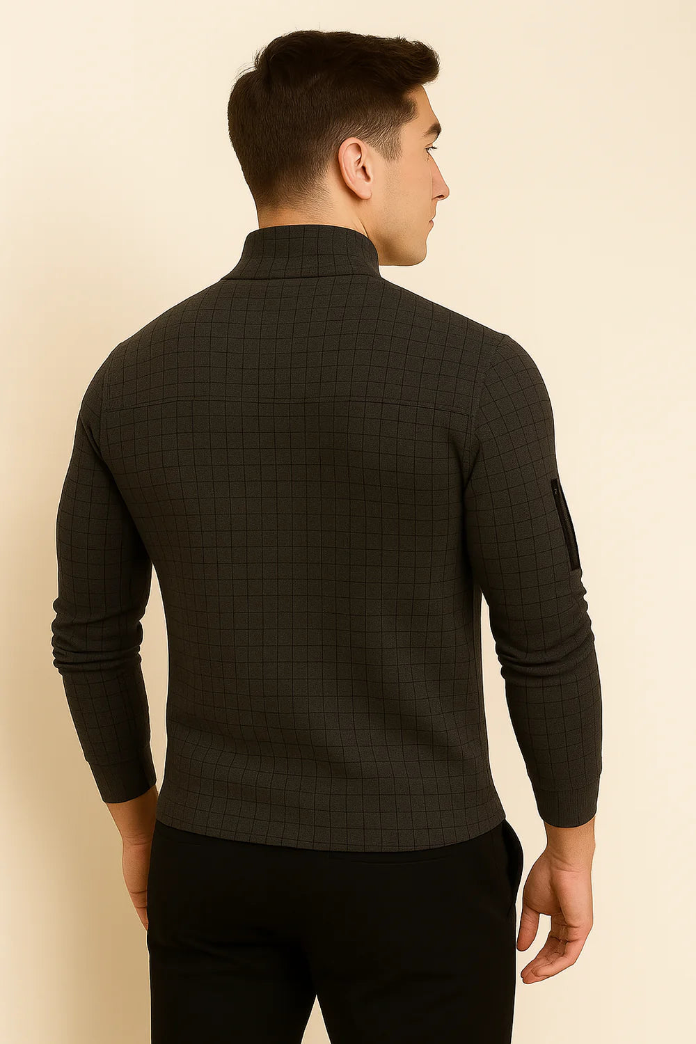 Polo à Manches Longues pour Homme au Style Moderne – Noir
