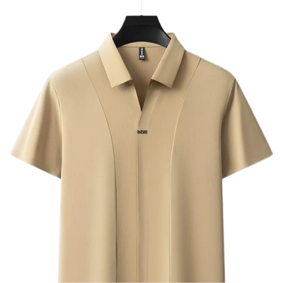 Polo Ajusté d'Été Classique pour Homme – Crème