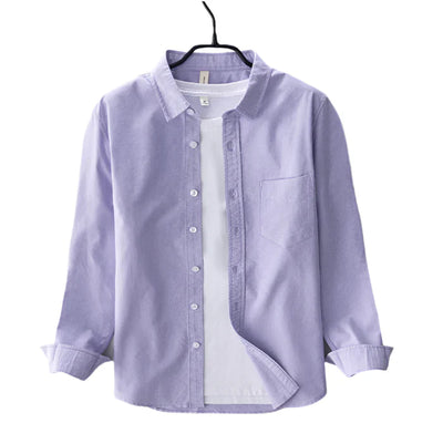 Chemise Oxford d'Été Élégante pour Homme – Violet